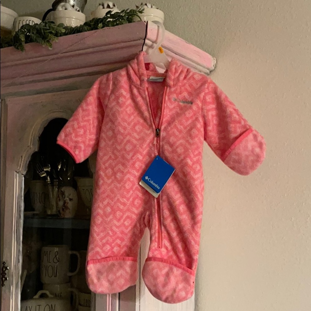 NWT Columbia Fleece Onesie with hoodie